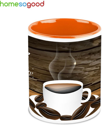33% OFF on HomeSoGood Have Coffee When Lonely Ceramic Mug 325 ml