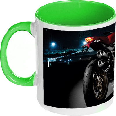 58% OFF on AMY Racer Bike Passion Inside Green Coffee Ceramic Mug