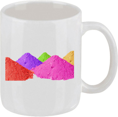28% OFF on Ellicon C93 Holi Colored Coffee Ceramic Mug 325 ml