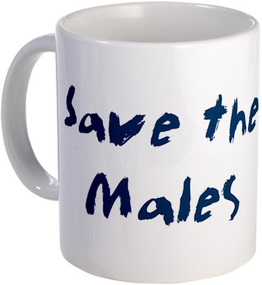 40% OFF on Teeskart Save The Males Porcelain Mug 300 ml