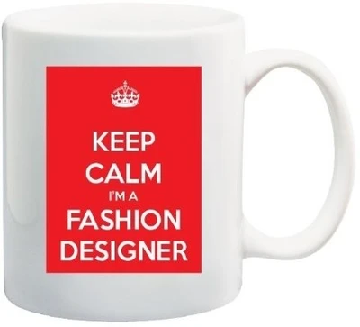 40% OFF on Teeskart Keep Calm Im A Fashion Designer Porcelain Mug 300 ml