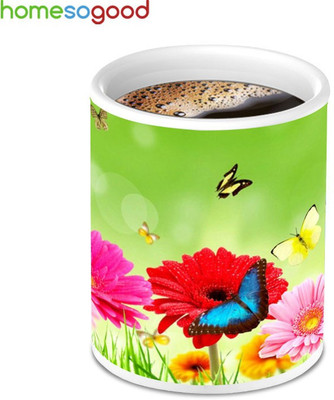 45% OFF on HomeSoGood Multicolor Flower Printed Round 2 Mugs Ceramic Mug 280 ml, Pack of 2 45% OFF on HomeSoGood Multicolor Flower Printed Round 2 Mugs Ceramic Mug 280 ml, Pack of 2