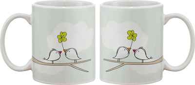 Artifa Birds With Flowers Porcelain, Ceramic Mug 350 ml Artifa Birds With Flowers Porcelain, Ceramic Mug 350 ml