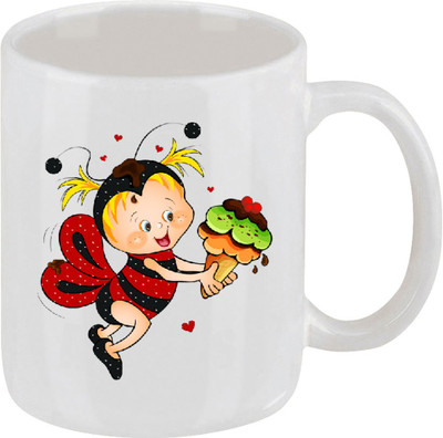28% OFF on Ellicon C36 Honey Bee Cartoon Coffee Ceramic Mug 325 ml