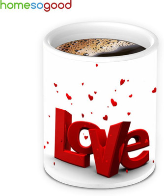 41% OFF on Home So Good Love Special Wonderful Red Heart Ceramic Mug 280 ml