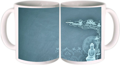 25% OFF on Shopkeeda Amazing Lord Buddha Painting Ceramic Mug 350 ml