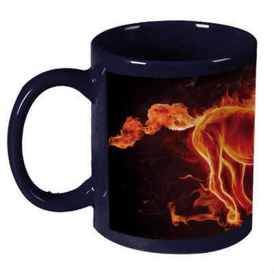 56% OFF on Amy Fire Flame Horse Ceramic Mug 330 ml