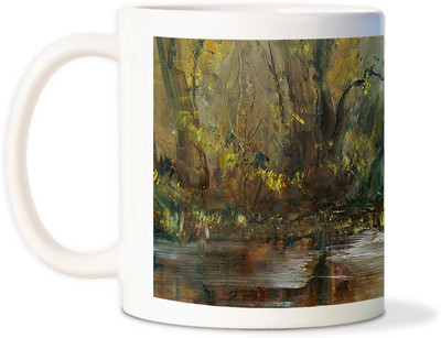 87% OFF on AMY Forest Lake Beauty Ceramic Mug