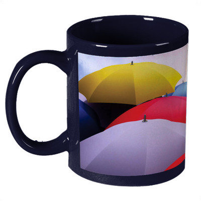 56% OFF on Amy Multi Color Umbrella Ceramic Mug 330 ml