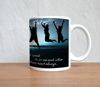 50% OFF on StyBuzz Real Friend Don���t Have to Speak Porcelain Mug 300 ml