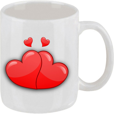 16% OFF on Ellicon 169 Love Red Heart Ceramic Mug