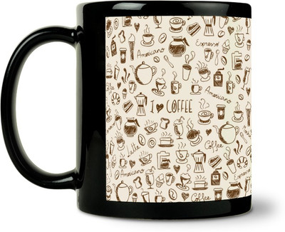 54% OFF on ShopMantra Coffee Doodle Pattern Ceramic Mug 300 ml 54% OFF on ShopMantra Coffee Doodle Pattern Ceramic Mug 300 ml
