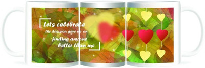 50% OFF on Refeel Gifts Happy Anniversary - Lets Celebrate The Day Ceramic Mug 325 ml