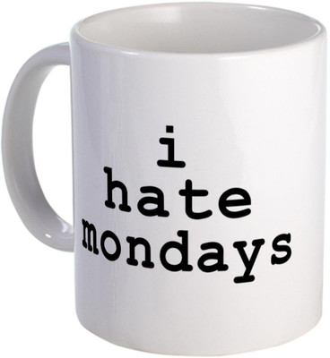 40% OFF on Teeskart I Hate Mondays Porcelain Mug 300 ml