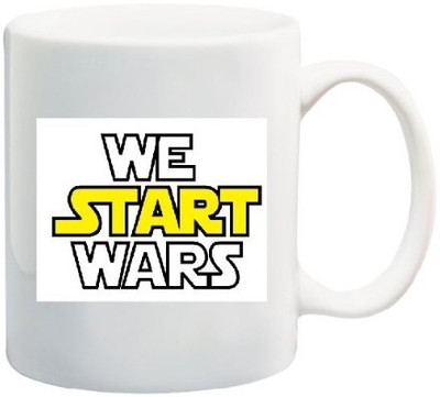 40% OFF on Teeskart We Start Wars Porcelain Mug 300 ml