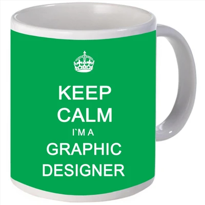 Snoogg Keep calm Im a Graphic Designer Porcelain Bone China Coffee Ceramic Mug