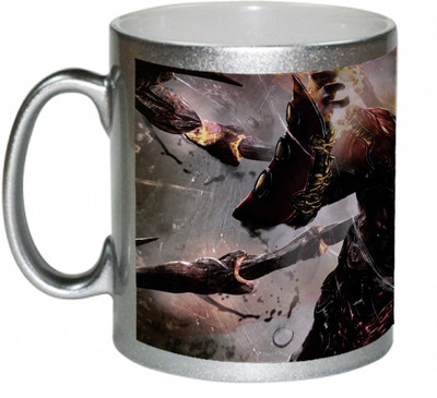 70% OFF on AMY 3D God of War Fight Dangerous Look Coffee Ceramic Mug 325 ml