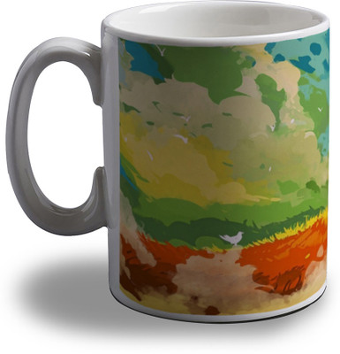 Artifa Man With Umbrella Porcelain, Ceramic Mug 350 ml Artifa Man With Umbrella Porcelain, Ceramic Mug 350 ml