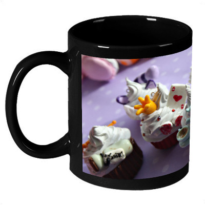 72% OFF on AMY Cute 3d Cupe Cakes With Toys Art Ceramic Mug 325 ml