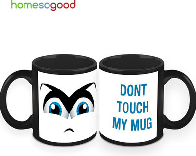 37% OFF on HomeSoGood Don't Touch My Coffee Ceramic Mug 325 ml, Pack of 2