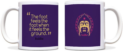60% OFF on ShopMantra Buddha Feel Ground Quote Black Ceramic Mug 300 ml