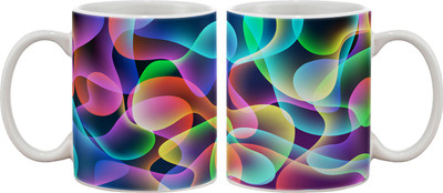15% OFF on Artifa Abstract Colours Porcelain, Ceramic Mug 350 ml