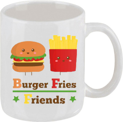 16% OFF on Ellicon 17 Burger And Fries Frnds Ceramic Mug