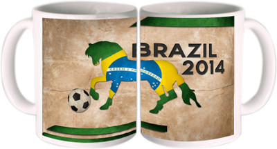 25% OFF on Shopkeeda FIFA 2014 Brasil Map By Football Ceramic Mug 350 ml