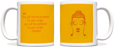 60% OFF on ShopMantra Buddha Quote On Anger Black Ceramic Mug 300 ml