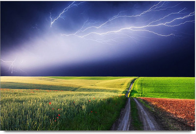 75% OFF on Dart Night Art Paper Print