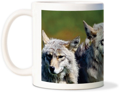 75% OFF on AMY Three Wolves Wildcoffee Ceramic Mug