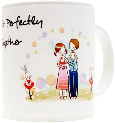 26% OFF on Everyday Gifts V Love Gift For We Fit Perfectly Ceramic Mug 400 ml