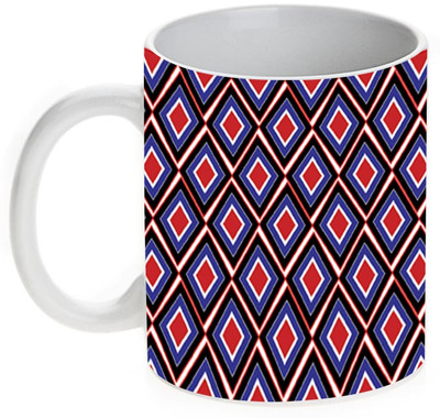 63% OFF on Mugwala Red Blue Combination A Designer Ceramic Mug 360 ml