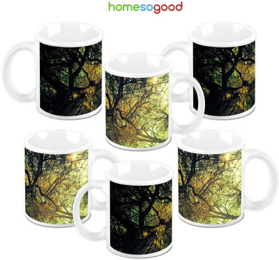 49% OFF on Homesogood Shadow And The Tree Pack Of 6 Ceramic Mug 325 ml, Pack of 6 49% OFF on Homesogood Shadow And The Tree Pack Of 6 Ceramic Mug 325 ml, Pack of 6
