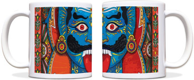 54% OFF on ShopMantra Vector Indian Artwork Black Ceramic Mug 300 ml