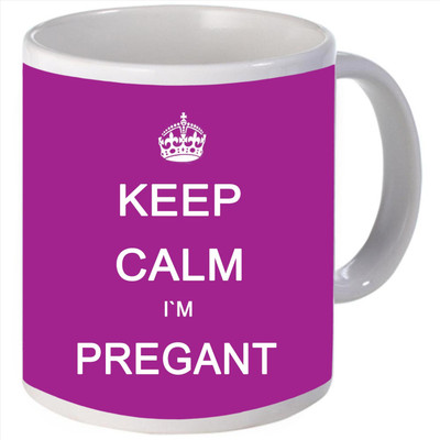 Snoogg Keep calm im pregnant Porcelain Bone China Coffee Ceramic Mug