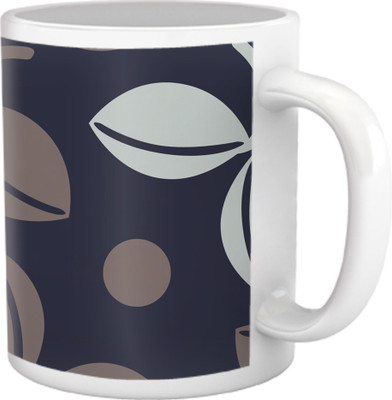 60% OFF on Tiedribbons Shy Shine_Geometric Multicolor_ Dark Pattern Ceramic Mug 325 ml