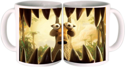 25% OFF on Shopkeeda Squirrel Scrat In Jaws Ceramic Mug 350 ml