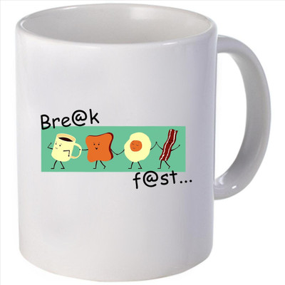 Snoogg Breakfast Ceramic Mug