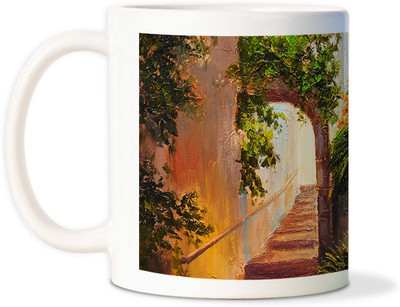 87% OFF on AMY Landscape Painting Ceramic Mug