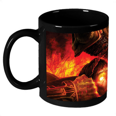 70% OFF on AMY 3D War of God Fighting in Fire Coffee Ceramic Mug 325 ml