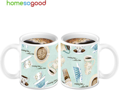 45% OFF on HomeSoGood Its Time To Coffee 2 Mugs Ceramic Mug 280 ml, Pack of 2 45% OFF on HomeSoGood Its Time To Coffee 2 Mugs Ceramic Mug 280 ml, Pack of 2