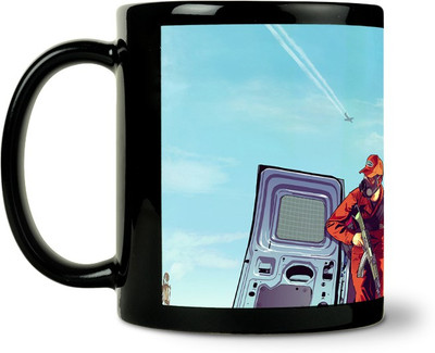 36% OFF on ShopMantra Gta Vice City Gunner Ceramic Mug 300 ml