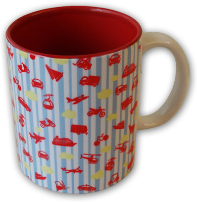 The Kids Decor Transport Theme Design Porcelain Mug