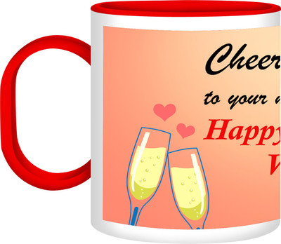 30% OFF on Refeel Gifts Happy Wedding Unbreakable Plastic Mug 325 ml