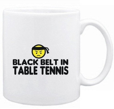 40% OFF on Teeskart Black Belt In Table Tennis Porcelain Mug 300 ml
