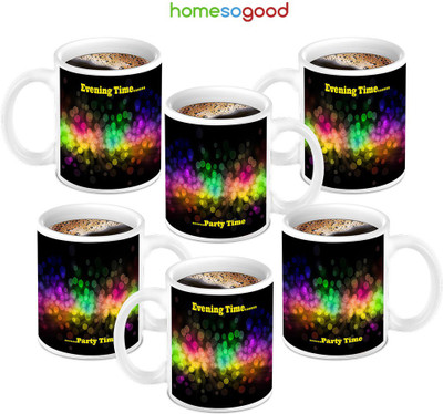 49% OFF on HomeSoGood Blossom Party Time Coffee 6 Mugs Ceramic Mug 280 ml, Pack of 6 49% OFF on HomeSoGood Blossom Party Time Coffee 6 Mugs Ceramic Mug 280 ml, Pack of 6