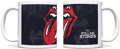 60% OFF on ShopMantra The Rolling Stone Black Ceramic Mug 300 ml