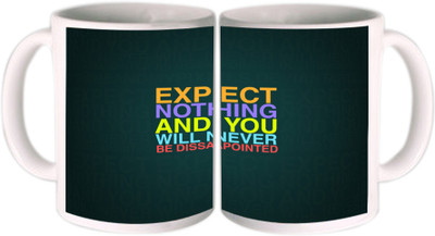 62% OFF on Shopkeeda Expect Nothing Ceramic Mug 350 ml 62% OFF on Shopkeeda Expect Nothing Ceramic Mug 350 ml