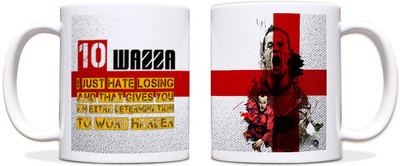 60% OFF on ShopMantra Wayne Rooney England Football Black Ceramic Mug 300 ml